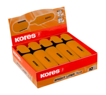 Kores Text Marker Bright LinerOrange / 10 Pcs