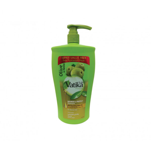 Vatika Naturals Olive & Henna Shampoo, Nourish & Protect