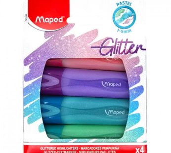 Maped Glitter Pastel Highlighter4 Pcs