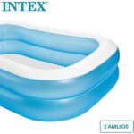 Intex  Rectangular Swimming Pool, White Blue, - Image 3