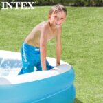 Intex  Rectangular Swimming Pool, White Blue, - Image 4