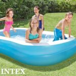 Intex  Rectangular Swimming Pool, White Blue, - Image 5