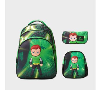 Glossy Bird 3-Piece Set: Backpack With Thermal Lunch Bag & Pencil Case(Gift 8 pieces school supplies)16 INCH