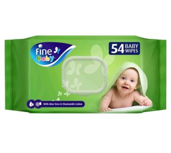 Fine Baby Wet Wipes With Aloe Vera And Chamomile Lotion 54 Wipes54 Wipes