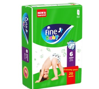 Fine Baby Baby Diapers, Junier Sava Package No. 6 size +16 kg 20 diapers20 diapers