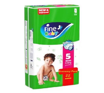 Fine Baby Diapers Maxi Saver Pack No. 5 Size 11-18 kg 22 Diapers22 Diapers