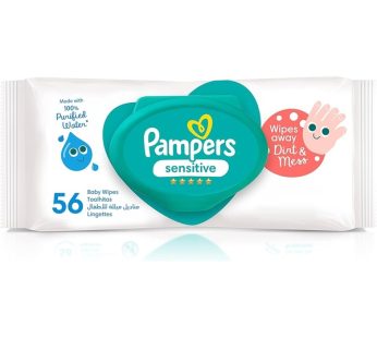 Pampers Sensitive Protect Baby Wipes, Made with 100% Purified Water 56 Wipe Count56 Wipe