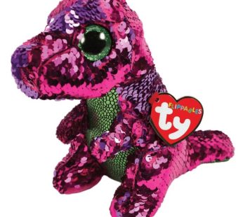 Ty Flippable Stompy The Pink/Green Sequin Dinosaur – 6″