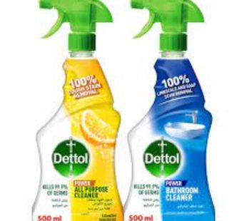 Dettol Antiseptic Lemon 500ml + Bathroom Cleaner 500ml with 25% OFF500 ml +500 ml