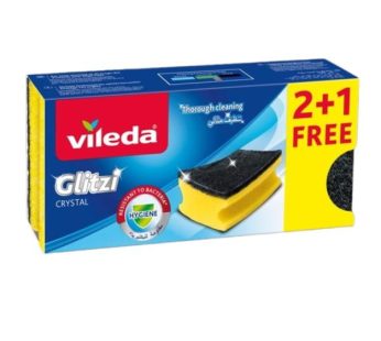 Vileda Glitzi Sponge Scourer 2+1 Free2 pcs+1 Free