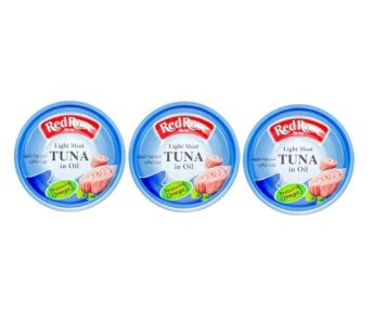 Red Rose light meat Tuna in oil 160 gm 3pcs3 pcs