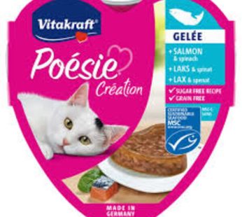 Vitakraft Cat Wet Food Poetry Creation Salmon and Spinach  85gm85gm