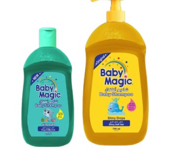 Baby-Magic Shampoo for Soft Shiny Hair 750ml + Baby Shampoo for Silky Elegant Hair 250ml250+750ml