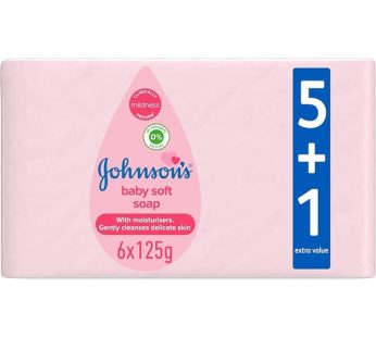 Johnson’s Baby Soft Soap 6 Packs 125gm125gm