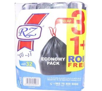 Rz Garbage Bags with Tie 70x90cm 3 + 1 Rolls Free70x90cm 3 + 1 Rolls Free