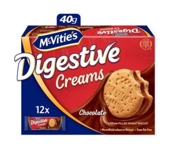 McVities Digestive Chocolate Creams Filled Wheat Biscuits 12x40gm‏40gm12pcs