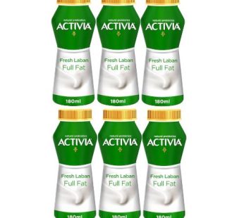 Activia Full Fat Laban Drink 6x180ml