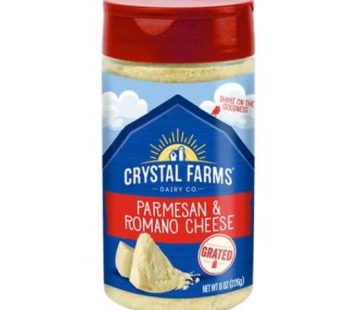 Crystal Farms Grated Parmesan & Romano Cheese 226gm