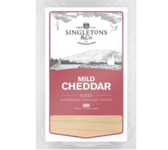 Singletons Mild white Cheddar Cheese Slices 150gm