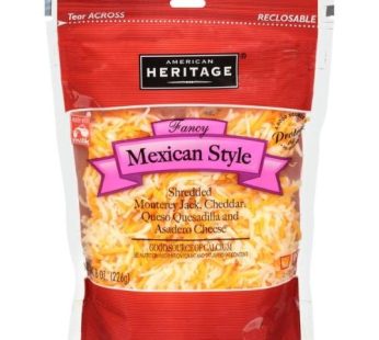 American-Heritage Shredded Mexican Cheese 227gm